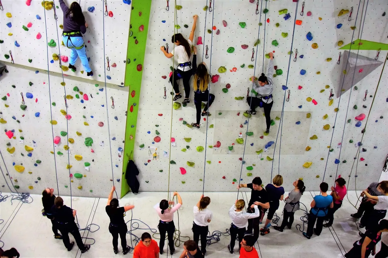 Subir al gimnasio de escalada