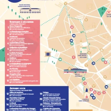 Plan des commerçants de Limoges