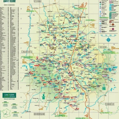 Carte touristique Haute-Vienne 2026