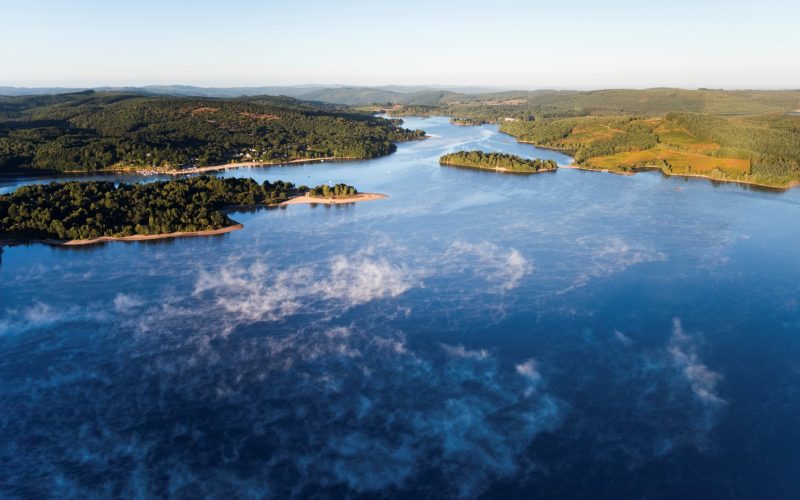 Vassivière lake and Millevaches plateau